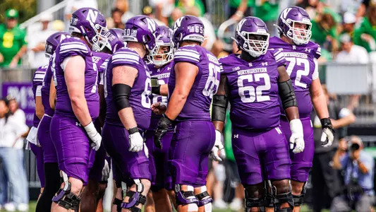 September 13, 2025, Evanston, IL: A game between Northwestern Football and Oregon at Northwestern Medicine Field at Martin Stadium in Evanston, IL on Saturday, September 13, 2025. (Photo by Griffin Quinn/Northwestern Athletics)