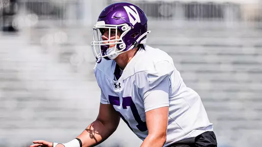 August 2, 2025, Evanston, IL: Northwestern Football practices at Northwestern Medicine Field at Martin Stadium in Evanston, IL on Saturday, August 2, 2025. (Photo by Griffin Quinn/Northwestern Athletics)