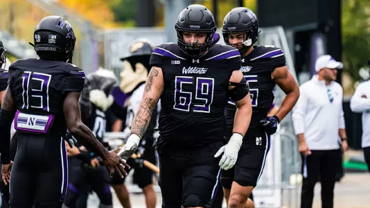 October 18, 2025, Evanston, IL: A game between Northwestern Football and Purdue at Northwestern Medicine Field at Martin Stadium in Evanston, IL on Saturday, October 18, 2025. (Photo by Ryan Kuttler/Northwestern Athletics)