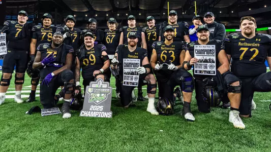December 26, 2025, Detroit, MI: A game between Northwestern Football and Central Michigan during the Game Above Sports Bowl at Ford Field in Detroit, MI on Friday, December 26, 2025. (Photo by Ryan Kuttler/Northwestern Athletics)