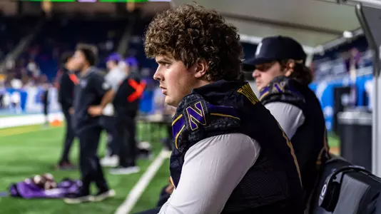 December 26, 2025, Detroit, MI: A game between Northwestern Football and Central Michigan during the Game Above Sports Bowl at Ford Field in Detroit, MI on Friday, December 26, 2025. (Photo by Kailey Zagst/Northwestern Athletics)