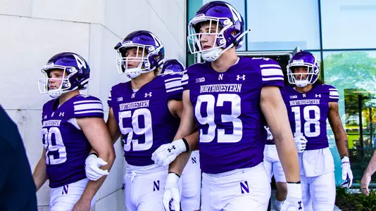 October 4, 2025, Evanston, IL: A game between Northwestern Football and ULM at Northwestern Medicine Field at Martin Stadium in Evanston, IL on Saturday, October 4, 2025. (Photo by Kailey Zagst/Northwestern Athletics)