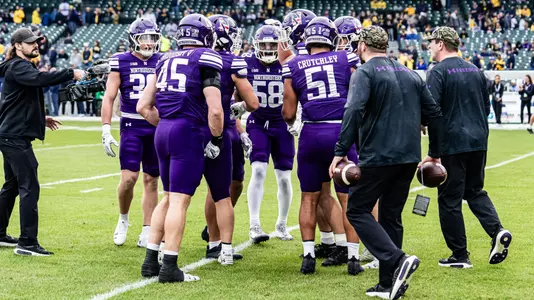 November 15, 2025, Chicago, IL: A game between Northwestern Football and Michigan at Wrigley Field in Chicago, IL on Saturday, November 15, 2025. (Photo by Ryan Kuttler/Northwestern Athletics)