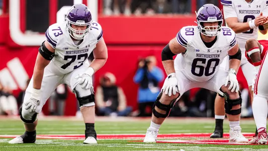 October 25, 2025, Lincoln, NE: A game between Northwestern Football and Nebraska at Memorial Stadium in Lincoln, NE on Saturday, October 25, 2025. (Photo by Griffin Quinn/Northwestern Athletics)