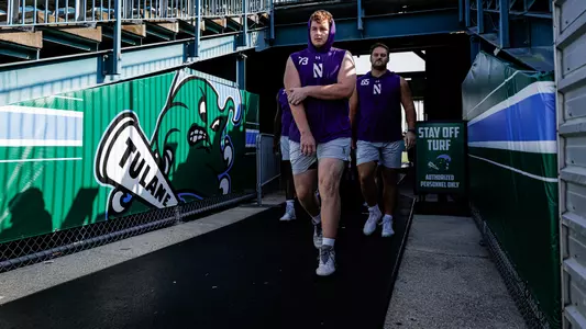 August 30, 2025, New Orleans, LA: A game between Northwestern Football and Tulane at Yulman Stadium in New Orleans, LA on Saturday, August 30, 2025. (Photo by Griffin Quinn/Northwestern Athletics)