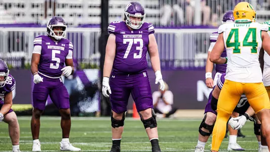 September 13, 2025, Evanston, IL: A game between Northwestern Football and Oregon at Northwestern Medicine Field at Martin Stadium in Evanston, IL on Saturday, September 13, 2025. (Photo by Griffin Quinn/Northwestern Athletics)