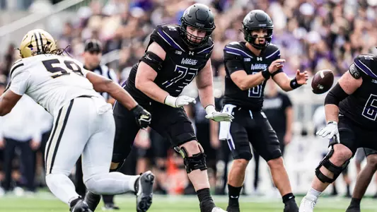 October 18, 2025, Evanston, IL: A game between Northwestern Football and Purdue at Northwestern Medicine Field at Martin Stadium in Evanston, IL on Saturday, October 18, 2025. (Photo by Ryan Kuttler/Northwestern Athletics)