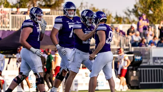 October 4, 2025, Evanston, IL: A game between Northwestern Football and ULM at Northwestern Medicine Field at Martin Stadium in Evanston, IL on Saturday, October 4, 2025. (Photo by Kailey Zagst/Northwestern Athletics)