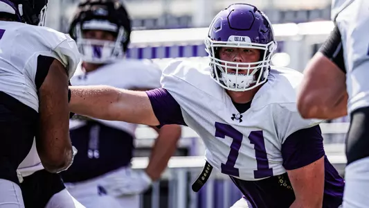 August 9, 2025, Evanston, IL: Northwestern Football practices at Northwestern Medicine Field at Martin Stadium in Evanston, IL on Saturday, August 9, 2025. (Photo by Griffin Quinn/Northwestern Athletics)