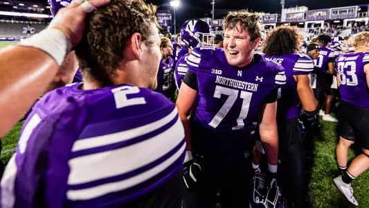 September 5, 2025, Evanston, IL: A game between Northwestern Football and Western Illinois at Northwestern Medicine Field at Martin Stadium in Evanston, IL on Friday, September 5, 2025. (Photo by Ryan Kuttler/Northwestern Athletics)