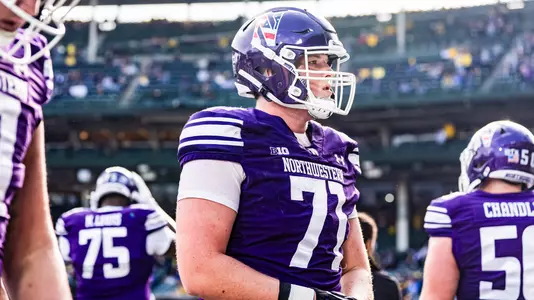 November 15, 2025, Chicago, IL: A game between Northwestern Football and Michigan at Wrigley Field in Chicago, IL on Saturday, November 15, 2025. (Photo by Michelle Nartey/Northwestern Athletics)