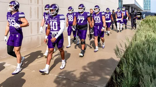 September 13, 2025, Evanston, IL: A game between Northwestern Football and Oregon at Northwestern Medicine Field at Martin Stadium in Evanston, IL on Saturday, September 13, 2025. (Photo by Ryan Kuttler/Northwestern Athletics)