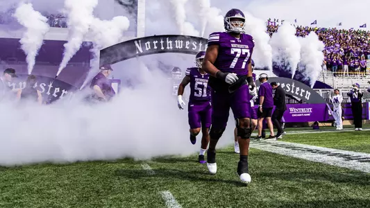 September 13, 2025, Evanston, IL: A game between Northwestern Football and Oregon at Northwestern Medicine Field at Martin Stadium in Evanston, IL on Saturday, September 13, 2025. (Photo by Mary Grace Grabill/Northwestern Athletics)