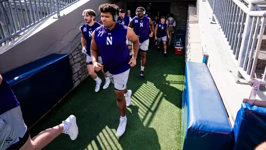 October 11, 2025, University Park, PA: A game between Northwestern Football and Penn State at Beaver Stadium in University Park, PA on Saturday, October 11, 2025. (Photo by Jordan Herald/Northwestern Athletics)
