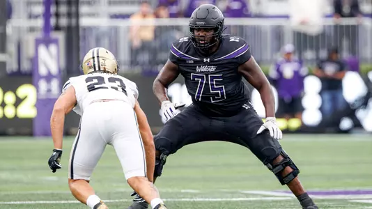 October 18, 2025, Evanston, IL: A game between Northwestern Football and Purdue at Northwestern Medicine Field at Martin Stadium in Evanston, IL on Saturday, October 18, 2025. (Photo by Griffin Quinn/Northwestern Athletics)