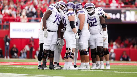 October 25, 2025, Lincoln, NE: A game between Northwestern Football and Nebraska at Memorial Stadium in Lincoln, NE on Saturday, October 25, 2025. (Photo by Griffin Quinn/Northwestern Athletics)