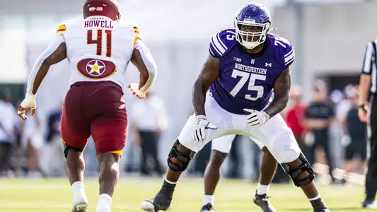 October 4, 2025, Evanston, IL: A game between Northwestern Football and Louisiana Monroe at Northwestern Medicine Field at Martin Stadium in Evanston, IL on Saturday, October 4, 2025. (Photo by Ryan Kuttler/Northwestern Athletics)