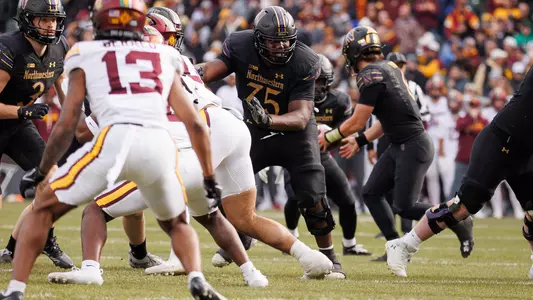 November 22, 2025, Chicago, IL: A game between Northwestern Football and Minnesota at Wrigley Field in Chicago, IL on Saturday, November 22, 2025. (Photo by Griffin Quinn/Northwestern Athletics)