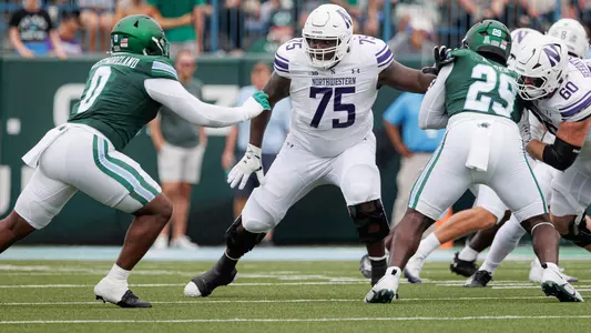 August 30, 2025, New Orleans, LA: A game between Northwestern Football and Tulane at Yulman Stadium in New Orleans, LA on Saturday, August 30, 2025. (Photo by Griffin Quinn/Northwestern Athletics)