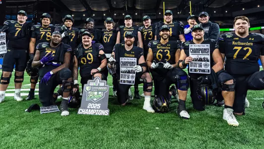 December 26, 2025, Detroit, MI: A game between Northwestern Football and Central Michigan during the Game Above Sports Bowl at Ford Field in Detroit, MI on Friday, December 26, 2025. (Photo by Ryan Kuttler/Northwestern Athletics)