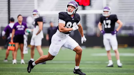 September 23, 2025, Evanston, IL: Northwestern Football practices at Northwestern Medicine Field at Martin Stadium in Evanston, IL on Tuesday, September 23, 2025. (Photo by Griffin Quinn/Northwestern Athletics)
