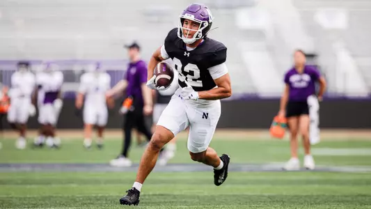 September 23, 2025, Evanston, IL: Northwestern Football practices at Northwestern Medicine Field at Martin Stadium in Evanston, IL on Tuesday, September 23, 2025. (Photo by Griffin Quinn/Northwestern Athletics)