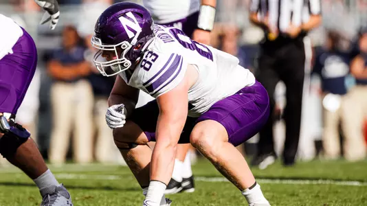 October 11, 2025, University Park, PA: A game between Northwestern Football and Penn State at Beaver Stadium in University Park, PA on Saturday, October 11, 2025. (Photo by Griffin Quinn/Northwestern Athletics)