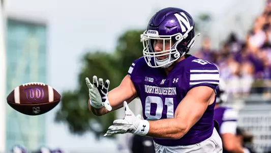 September 13, 2025, Evanston, IL: A game between Northwestern Football and Oregon at Northwestern Medicine Field at Martin Stadium in Evanston, IL on Saturday, September 13, 2025. (Photo by Ryan Kuttler/Northwestern Athletics)