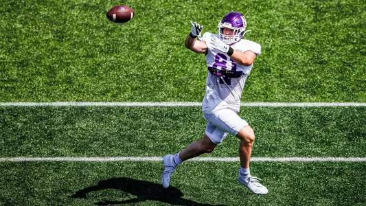 August 9, 2025, Evanston, IL: Northwestern Football practices at Northwestern Medicine Field at Martin Stadium in Evanston, IL on Saturday, August 9, 2025. (Photo by Griffin Quinn/Northwestern Athletics)