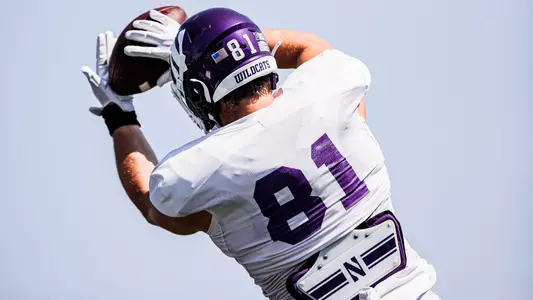 August 13, 2025, Evanston, IL: Northwestern Football practices at Northwestern Medicine Field at Martin Stadium in Evanston, IL on Wednesday, August 13, 2025. (Photo by Griffin Quinn/Northwestern Athletics)