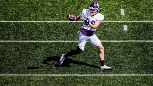 August 9, 2025, Evanston, IL: Northwestern Football practices at Northwestern Medicine Field at Martin Stadium in Evanston, IL on Saturday, August 9, 2025. (Photo by Griffin Quinn/Northwestern Athletics)