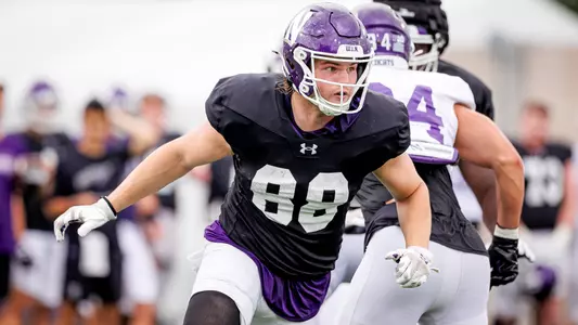 September 23, 2025, Evanston, IL: Northwestern Football practices at Northwestern Medicine Field at Martin Stadium in Evanston, IL on Tuesday, September 23, 2025. (Photo by Griffin Quinn/Northwestern Athletics)