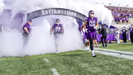 September 13, 2025, Evanston, IL: A game between Northwestern Football and Oregon at Northwestern Medicine Field at Martin Stadium in Evanston, IL on Saturday, September 13, 2025. (Photo by Mary Grace Grabill/Northwestern Athletics)