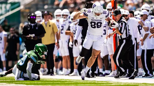 August 30, 2025, New Orleans, LA: A game between Northwestern Football and Tulane at Yulman Field in New Orleans, LA on Saturday, August 30, 2025. (Photo by Ryan Kuttler/Northwestern Athletics)