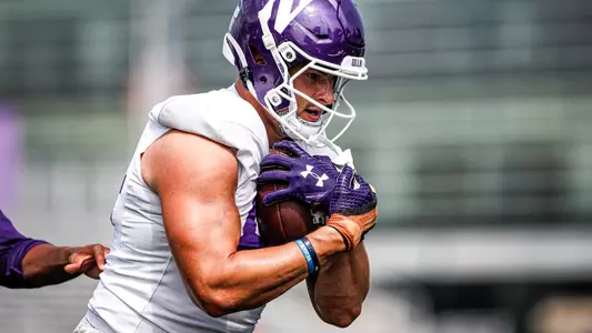 August 15, 2025, Evanston, IL: Northwestern Football practices at Northwestern Medicine Field at Martin Stadium in Evanston, IL on Friday, August 15, 2025. (Photo by Griffin Quinn/Northwestern Athletics)
