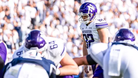 October 11, 2025, University Park, PA: A game between Northwestern Football and Penn State at Beaver Stadium in University Park, PA on Saturday, October 11, 2025. (Photo by Jordan Herald/Northwestern Athletics)