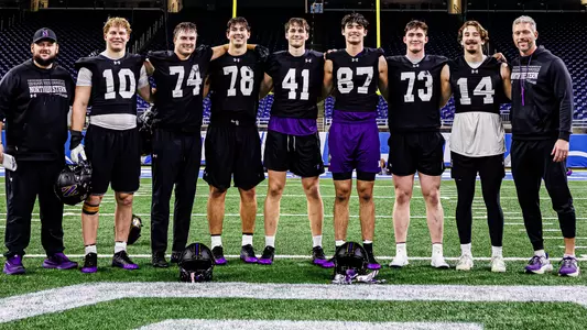 December 25, 2025, Detroit, MI: Northwestern Football practices at Ford Field in Detroit, MI on Thursday, December 25, 2025. (Photo by Griffin Quinn/Northwestern Athletics)