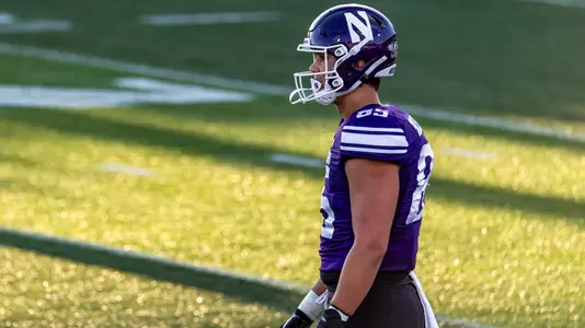 September 5, 2025, Evanston, IL: A game between Northwestern Football and Western Illinois at Northwestern Medicine Field at Martin Stadium in Evanston, IL on Friday, September 5, 2025. (Photo by Mary Grace Grabill/Northwestern Athletics)