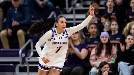 January 15, 2026, Evanston, IL: A game between Northwestern Women’s Basketball and Wisconsin at Welsh-Ryan Arena in Evanston, IL on Thursday, January 15, 2026. (Photo by Ryan Kuttler/Northwestern Athletics)