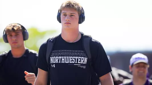 October 4, 2025, Evanston, IL: A game between Northwestern Football and ULM at Northwestern Medicine Field at Martin Stadium in Evanston, IL on Saturday, October 4, 2025. (Photo by Griffin Quinn/Northwestern Athletics)