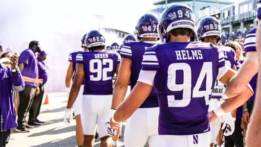 October 4, 2025, Evanston, IL: A game between Northwestern Football and ULM at Northwestern Medicine Field at Martin Stadium in Evanston, IL on Saturday, October 4, 2025. (Photo by Kailey Zagst/Northwestern Athletics)
