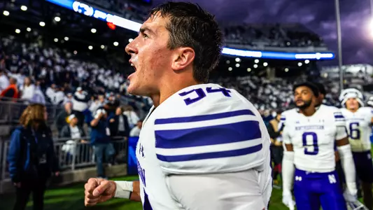 October 11, 2025, State College, PA: A game between Northwestern Football and Penn State at Beaver Stadium in State College, PA on Saturday, October 11, 2025. (Photo by Ryan Kuttler/Northwestern Athletics)