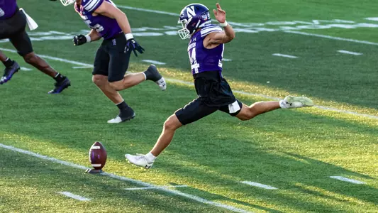 September 5, 2025, Evanston, IL: A game between Northwestern Football and Western Illinois at Northwestern Medicine Field at Martin Stadium in Evanston, IL on Friday, September 5, 2025. (Photo by Mary Grace Grabill/Northwestern Athletics)
