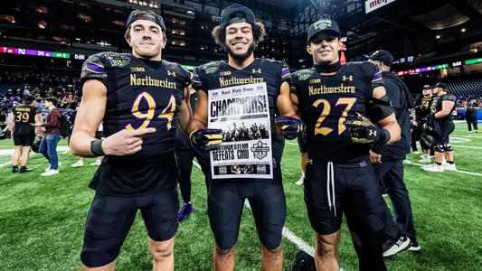 December 26, 2025, Detroit, MI: A game between Northwestern Football and Central Michigan during the Game Above Sports Bowl at Ford Field in Detroit, MI on Friday, December 26, 2025. (Photo by Ryan Kuttler/Northwestern Athletics)