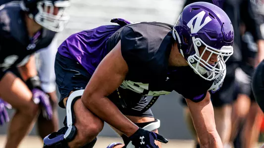 August 2, 2025, Evanston, IL: Northwestern Football practices at Northwestern Medicine Field at Martin Stadium in Evanston, IL on Saturday, August 2, 2025. (Photo by Griffin Quinn/Northwestern Athletics)