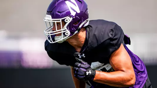 August 2, 2025, Evanston, IL: Northwestern Football practices at Northwestern Medicine Field at Martin Stadium in Evanston, IL on Saturday, August 2, 2025. (Photo by Griffin Quinn/Northwestern Athletics)