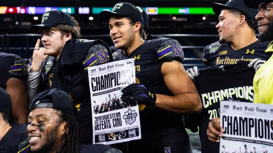 December 26, 2025, Detroit, MI: A game between Northwestern Football and Central Michigan during the Game Above Sports Bowl at Ford Field in Detroit, MI on Friday, December 26, 2025. (Photo by Kailey Zagst/Northwestern Athletics)