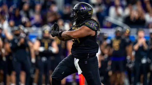 December 26, 2025, Detroit, MI: A game between Northwestern Football and Central Michigan during the Game Above Sports Bowl at Ford Field in Detroit, MI on Friday, December 26, 2025. (Photo by Ryan Kuttler/Northwestern Athletics)