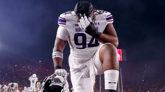 November 7, 2025, Los Angeles, CA: A game between Northwestern Football and the University of Southern California at The Los Angeles Memorial Coliseum in Los Angeles, CA on Friday, November 7, 2025. (Photo by Griffin Quinn/Northwestern Athletics)