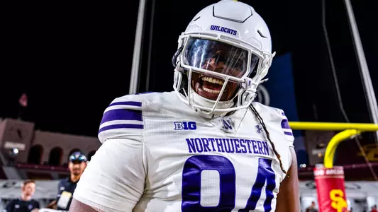 November 7, 2025, Los Angeles, CA: A game between Northwestern Football and the University of Southern California at The Los Angeles Memorial Coliseum in Los Angeles, CA on Friday, November 7, 2025. (Photo by Ryan Kuttler/Northwestern Athletics)